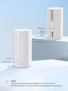 Router 5G Tenda 5G01, Wi-Fi 6, 1500Mbps, Dual Band, Plug Play - Img 2