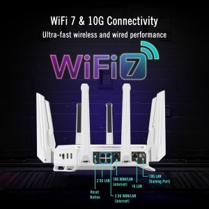 Router Gaming ASUS ROG Rapture GT-BE19000AI Tri-Band, WiFi 7, 3500 sq. ft. - Img 7