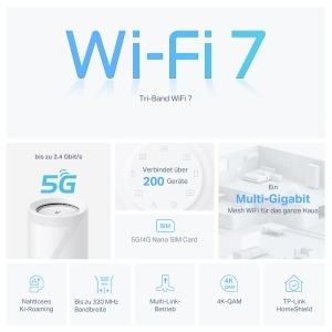Router TP-Link Deco BE65-5G, 5G, Tri-Band WiFi 7, 3 2,5 Gbits - Img 3