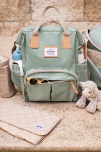 Rucsac multifunctional Beaba Wellington 18L compartimente multiple Verde salvie - Img 6
