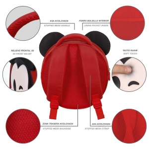 Rucsac pentru copii Disney Micky Maus, rosu, 4L, 22 x 22 cm - Img 2