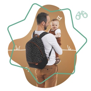 Rucsac pentru scutece Badabulle Casual Go, capacitate 21 l, design unisex - Img 2