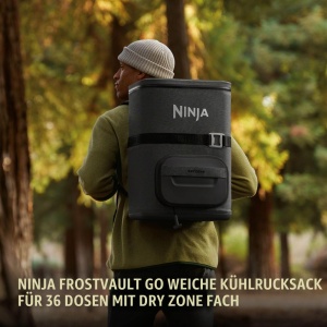 Rucsac racitor Ninja FrostVault Go 23L pentru 36 doze, gri - Img 2