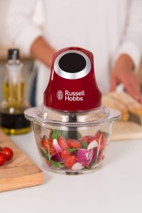 Russell Hobbs Tocator electric Mini [Recipient de sticla cu capac de depozitare] Desire Red (500ml, tocator de legume, blender, tocator multiplu si universal pentru legume, fructe si carne) 24660-56 - Img 8