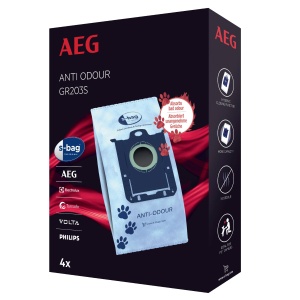 Sac de aspirator AEG GR203S Anti-Odour, 4 bucati, capacitate mare, igienic - Img 2