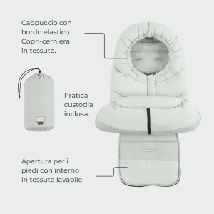 Sac de dormit pentru bebelusi Nuvita 9920 Universal, negru, pentru carucioare si scaune auto - Img 5