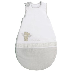Sac de dormit pentru bebelusi roba Heartbreaker, 70 cm, din bumbac respirabil, design cu ursi
