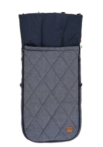 Sac de dormit pentru copii Kaiser Nikko, 100 bumbac, 89 x 40 cm, navy melange