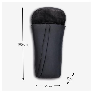 Sac de dormit universal hauck pentru carucioare si biciclete, negru, cu fleece si 2 cai de deschidere - Img 8