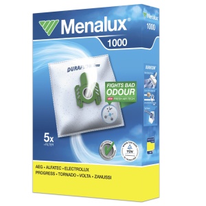 Sac pentru aspirator Menalux 1000, Duraflow, 5 bucati, filtrare eficienta