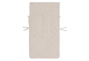 Sacul pentru picioare Jollein Check Knit, Oatmeal - pentru scaun auto si carucior - Img 3