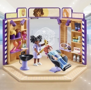 Salon de Coafura PLAYMOBIL MyLife 71535, cu Accesorii si Figurine, pentru Copii de la 5 Ani - Img 3