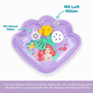 Saltea cu apa Bright Starts, Disney Baby, Ariel, 37.5x45.1cm, mov - Img 4