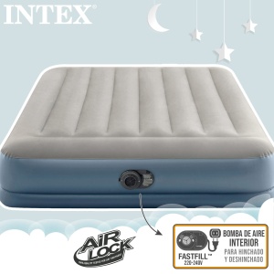 Saltea gonflabila Intex Dura-Beam Standard 203 x 152 x 30 cm, multicolor - Img 3