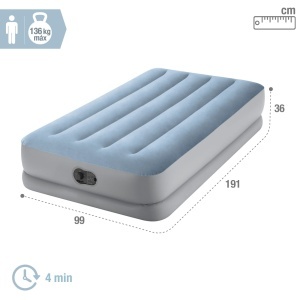Saltea gonflabila Intex Twin Dura-Beam Comfort cu pompa USB, 99x191 cm, 36 cm inaltime - Img 4