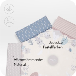 Saltea pentru bebelusi MoMi PASTEL 3-in-1 cu activitati, 5 jucarii si 20 bile - Img 7