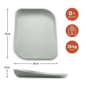 Saltea pentru schimbat bebelusi hauck 70 x 50 cm, culoare verde - Img 3