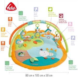 Salteluta de activitati Fehn 3D Activity-Decke Sleeping Forest 80x105 cm cu 5 jucarii detasabile - Img 4