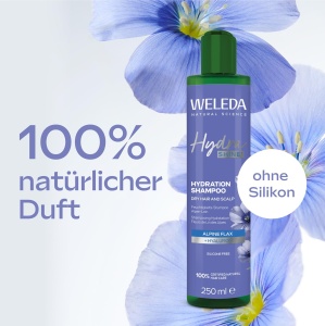 Sampon hidratant WELEDA Bio Hydra Shine cu Hyaluron si Alpen-Lein 250ml - Img 2