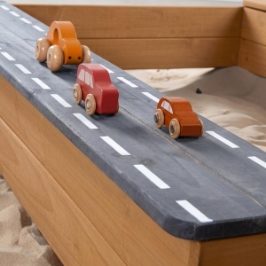 Sandkasten din lemn cu Matschkuche - FSC - Teak, pentru copii de la 12 luni - Img 4