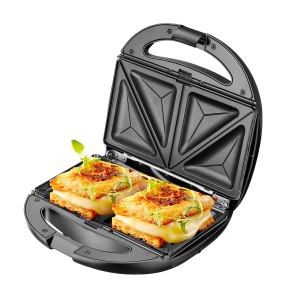 Sandwich Maker 5 in 1 | 1200 wati | 5 placi interschimbabile | Contact Grill | Fiare de vafe | Sandwich Maker | Gratar multiplu | Gratar | Termostat | Carcasa din otel inoxidabil | Acoperit antiaderent | Semafor al companiei - Img 1