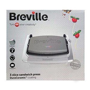 Sandwich Maker Breville VST071X, DuraCeramic, 2-3 sandwichuri, inox - Img 5