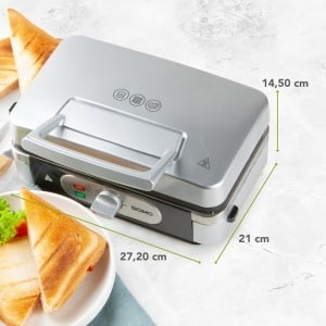 Sandwich Maker DOMO 3-in-1 DO9136C cu Placi Interchangeabile, Antiaderente - Img 5