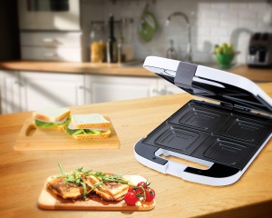 Sandwich Maker Jata SW551, 4 sandwichuri XXL, 1400W, antiaderent - Img 6