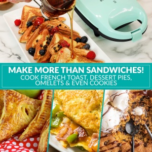 Sandwich Maker Nostalgia MyMini, Antiaderent, Mint, Compact - Img 5