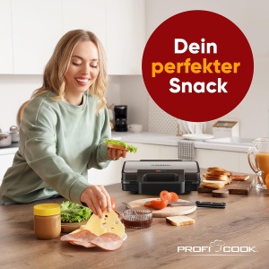 Sandwich Maker ProfiCook PC ST 1315, 900W, Placi Mari pentru XXL-Toasts - Img 7