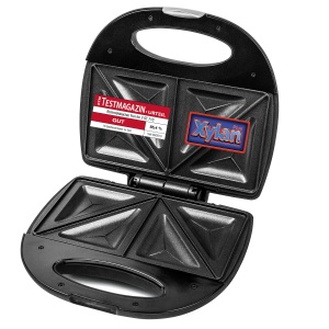 Sandwich Maker ROMMELSBACHER ST 710, 2 sandwichuri, Antiaderent, NegruMetal - Img 7