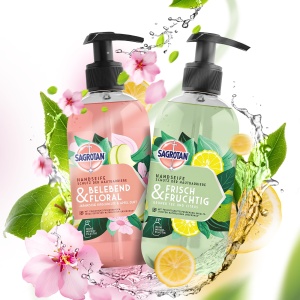 Sapun lichid Sagrotan Belebend si Floral, 5 x 300 ml, hidratant si delicat pentru piele - Img 6