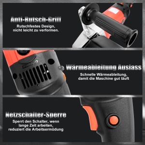 Satinier cu perie HYCHIKA 1400W, variator de viteza 600-3600RPM, multifunctional - Img 5
