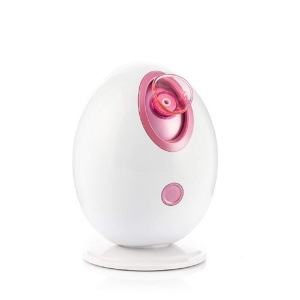 Sauna electrica pentru fata InnovaGoods, 90ml, alb-roz, design ergonomic