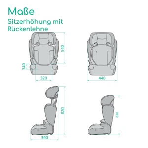 Scaun auto Bebeconfort Ride 2-in-1 i-Safe, 3-12 ani, 100-150 cm, negru - Img 8