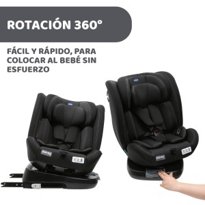 Scaun auto Chicco Unico Evo I-Size, 0-36 Kg, negru, rotativ 360 - Img 7