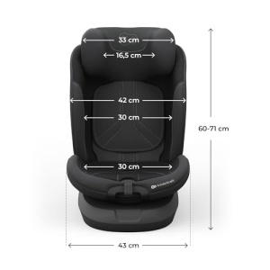 Scaun auto copii Kinderkraft I-GROW 2 PRO, 0-36 kg, rotire 360 grade, Isofix, Negru - Img 12