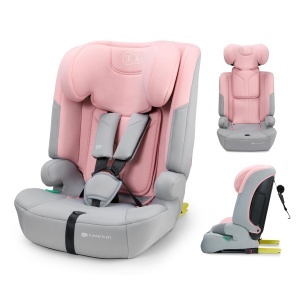 Scaun auto copii Kinderkraft SAFETY FIX 3 PRO 9-36 kg Isofix reglare tetiera si spatar Roz