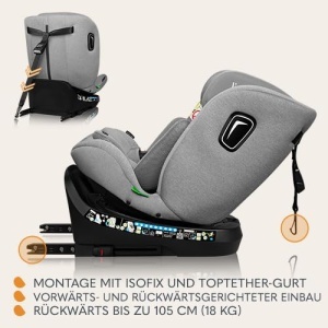 Scaun auto copii Lionelo Brave i-Size 360deg Rotativ ISOFIX R129 - Img 3