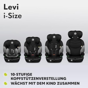 Scaun auto copii Lionelo Levi i-Size 76-150 cm reglabil pe inaltime spuma cu memorie protectie laterala - Img 3