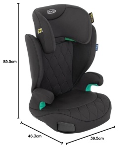 Scaun auto Graco Affix i-Size R129, 100-150 cm, negru, confortabil si sigur - Img 11