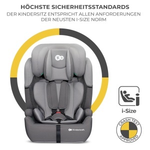Scaun auto Kinderkraft COMFORT UP i-Size, 76-150 cm, Gri - Img 3