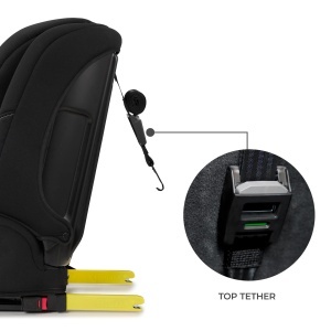 Scaun auto Kinderkraft SAFETY FIX 3 PRO 9-36 kg ISOFIX Top Tether Negru - Img 5