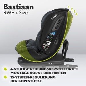 Scaun Auto Lionelo Bastiaan RWF 0-36 kg Rotire 360deg ISOFIX i-Size R129 - Img 6