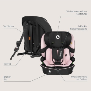 Scaun auto Lionelo Billy i-Size 76-150 cm ISOFIX Top Tether Siguranta R129 - Img 9