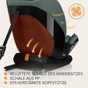 Scaun auto LIONELO LAVENDER I-SIZE pentru copii 76-150 cm, cu ISOFIX si reglaj - Img 7