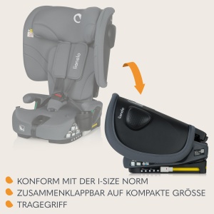 Scaun Auto Lionelo Nelly i-Size, Faltabil, 76-150 cm, ISOFIX, Cu Protectie Laterala - Img 4