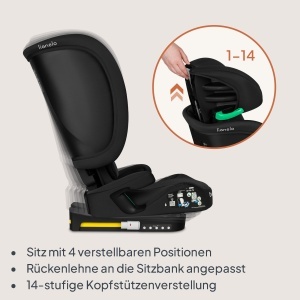 Scaun auto Lionelo Orin i-Size R129 pentru copii 100-150 cm, usor si pliabil - Img 4
