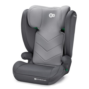Scaun auto pentru copii Kinderkraft I-SPARK I-Size, grupa 2/3, 100-150 cm, de la 3,5 la 12 ani, 15 la 36 kg, usor (4,5 kg), centura de siguranta in 3 puncte, protectie laterala, gri