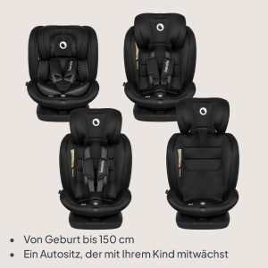 Scaun auto pentru copii Lionelo Bastiaan i-Size 0-36 kg Isofix rotativ 360deg negru - Img 4